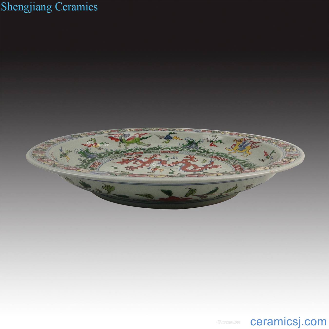 In the Ming dynasty Longfeng tray