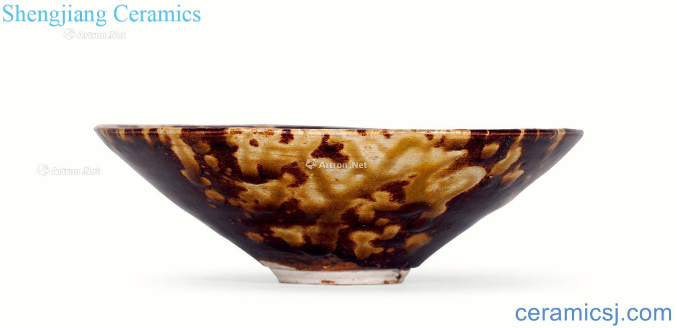 The southern song dynasty jizhou kiln gold tortoise shell glaze teacup