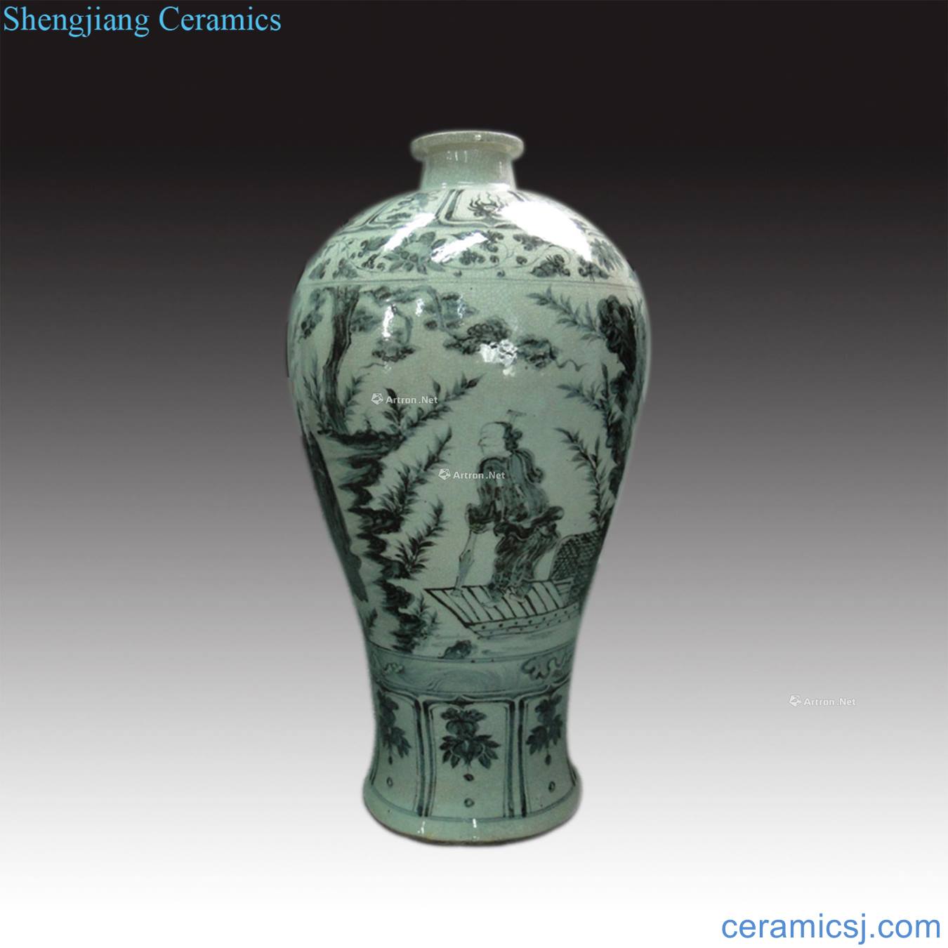 The yuan dynasty Main day after han xin blue plum bottle