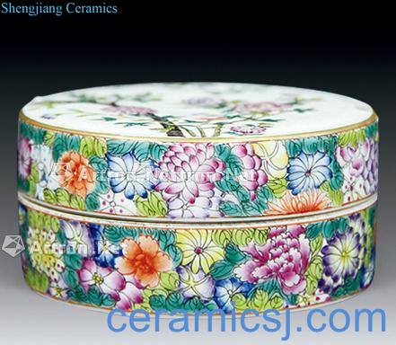 Qing daoguang Pastel flowers box