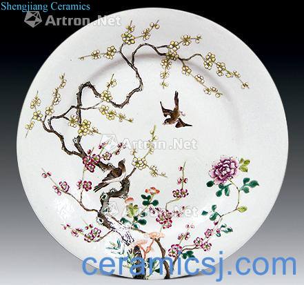 Qing qianlong powder enamel disc