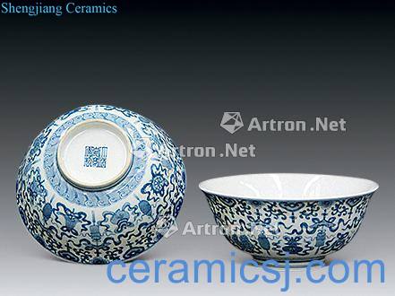 Ming xuande Blue and white flower grain best small bowl (a),