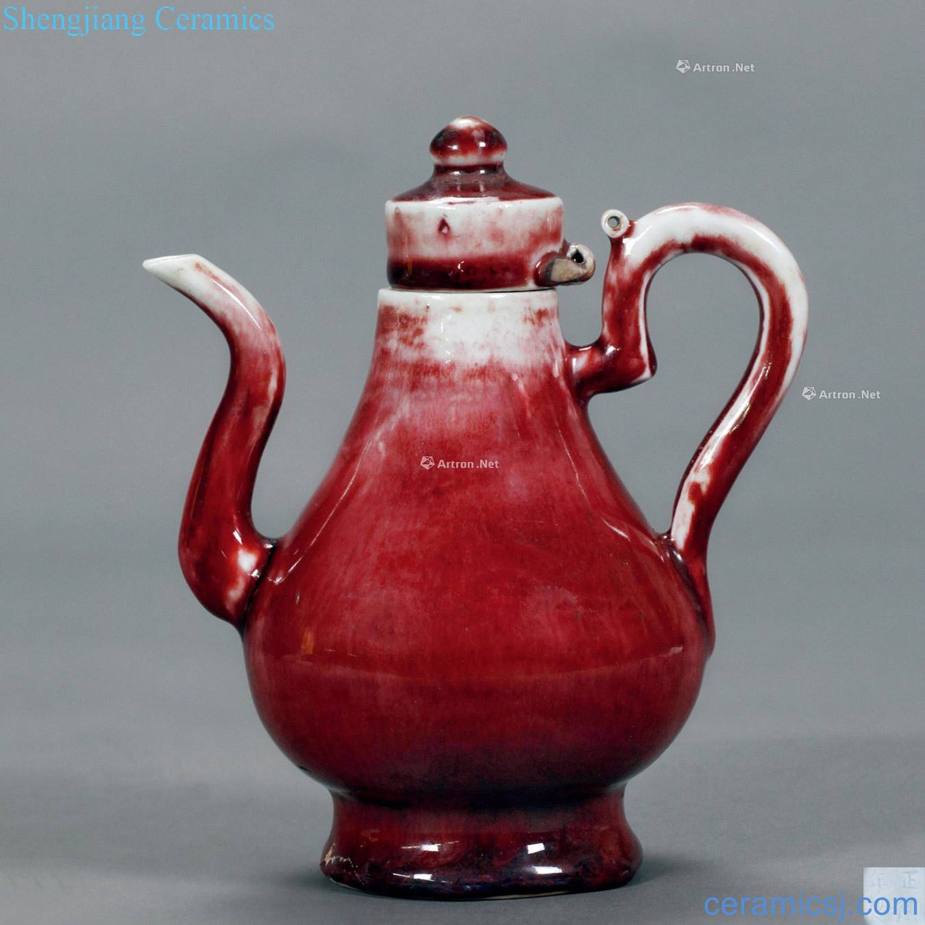 MingZhengDe Red glaze pear-shaped pot