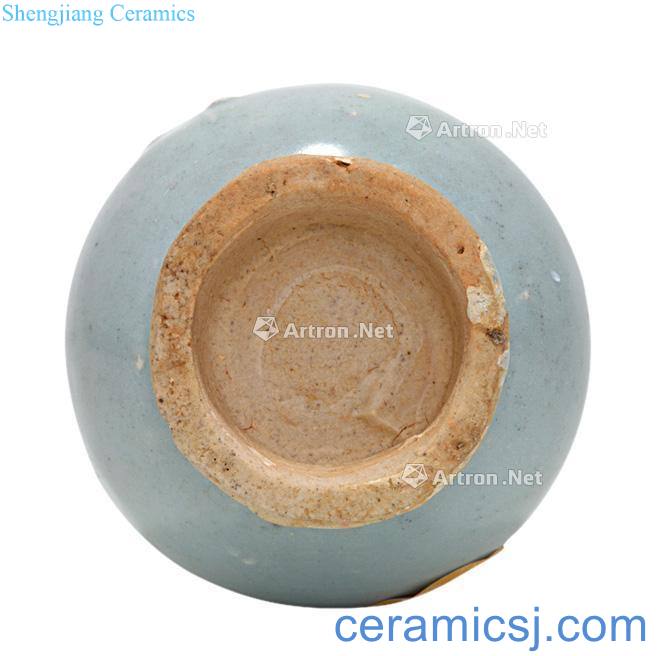 The yuan dynasty Egg white glaze plum flower grain double ears (a)