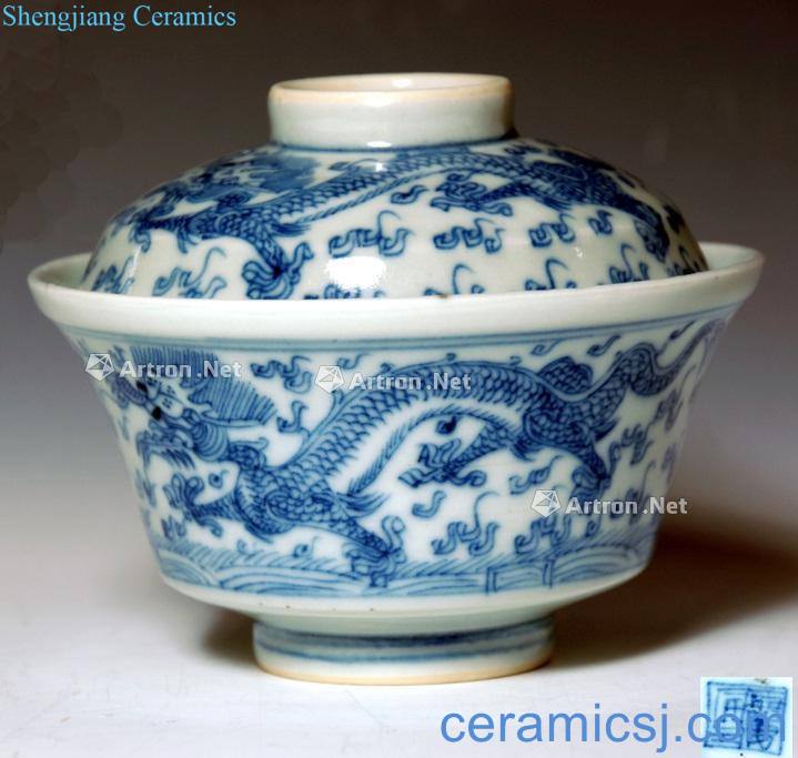 qing Blue and white bowl with flowers
