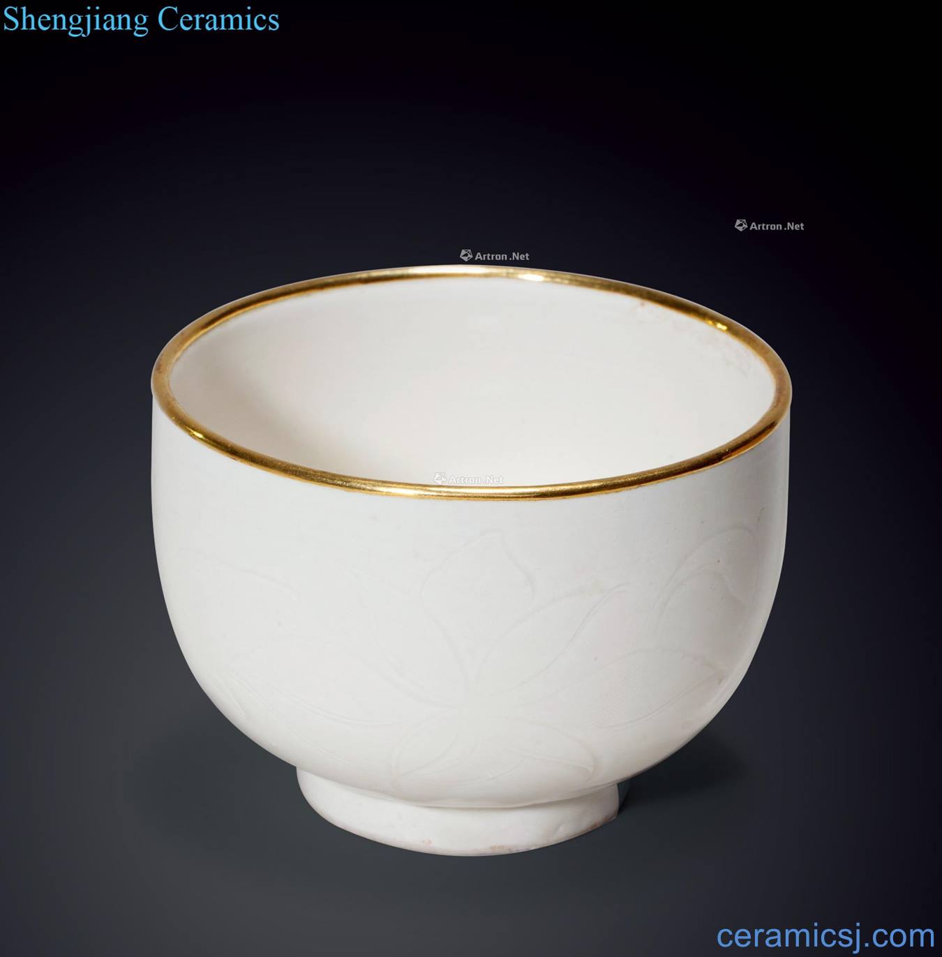 Northern song dynasty kiln carved xuan -- gold 11 to 13 century decorative pattern pier small bowl