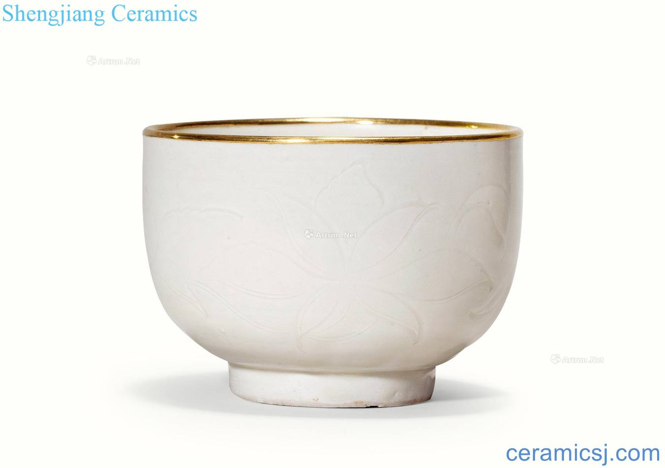 Northern song dynasty kiln carved xuan -- gold 11 to 13 century decorative pattern pier small bowl