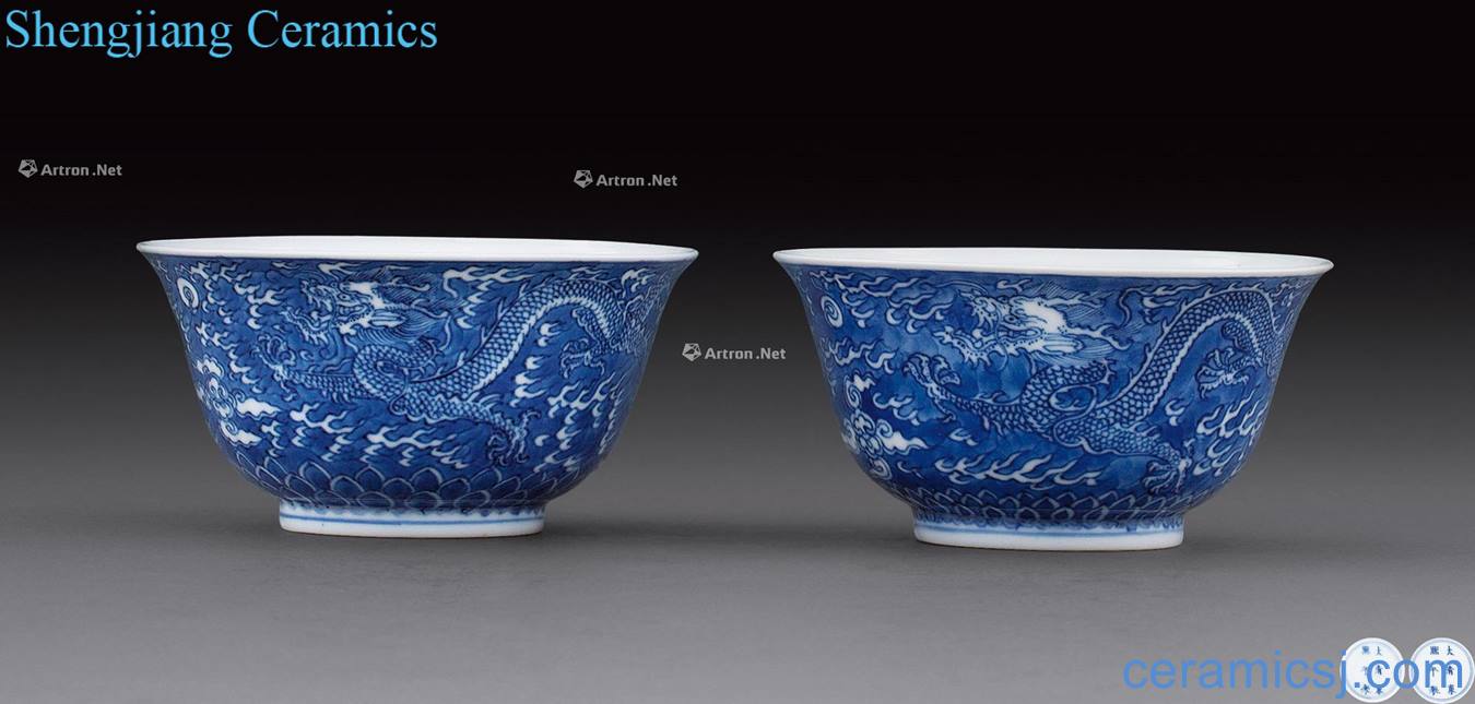 The qing emperor kangxi Blue and white YunLongWen bowl (2)