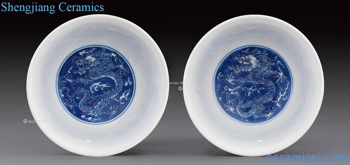 The qing emperor kangxi Blue and white YunLongWen bowl (2)