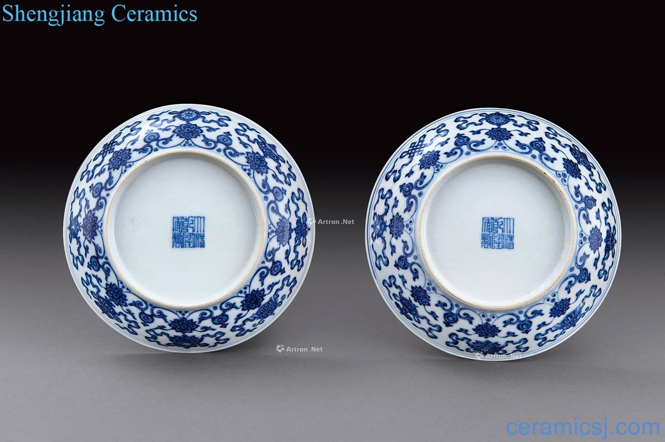 Qing qianlong Green Hualien's eight treasures well lu ten thousand generations tray (2)