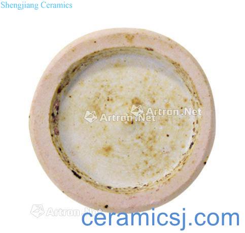 Egg white glazed printing ling yuan dynasty mouth tray