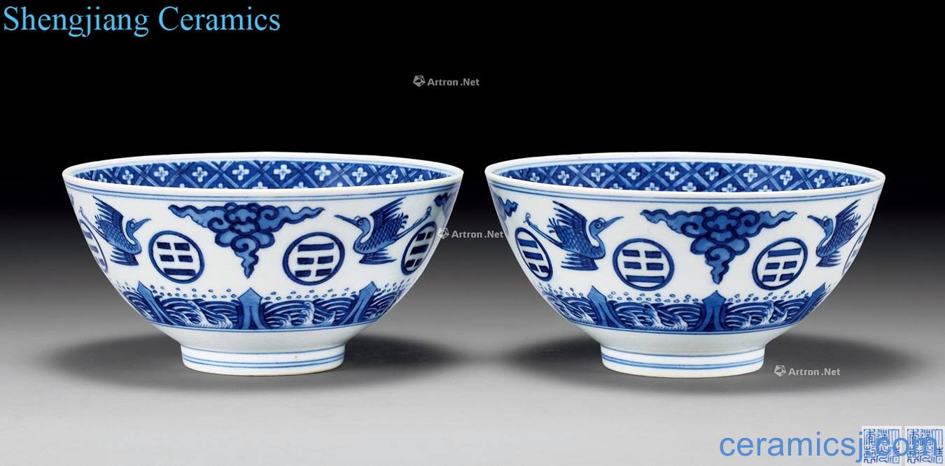 Qing daoguang Blue sea gossip James t. c. na was published green-splashed bowls (2)