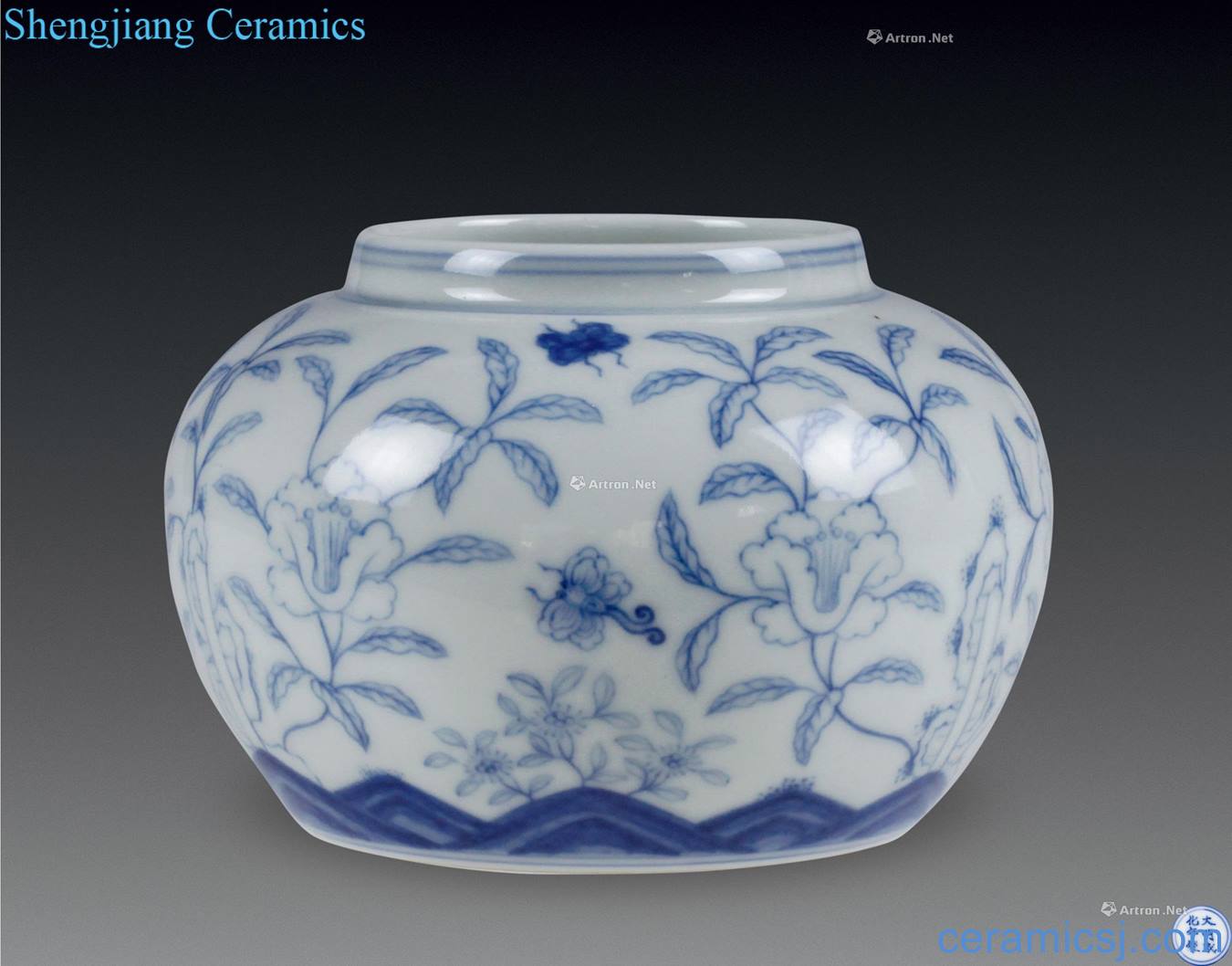 Ming chenghua Blue and white flower pot