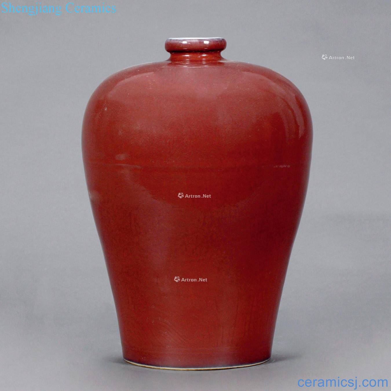 Ming yongle Dark red berries dragon stone bottles