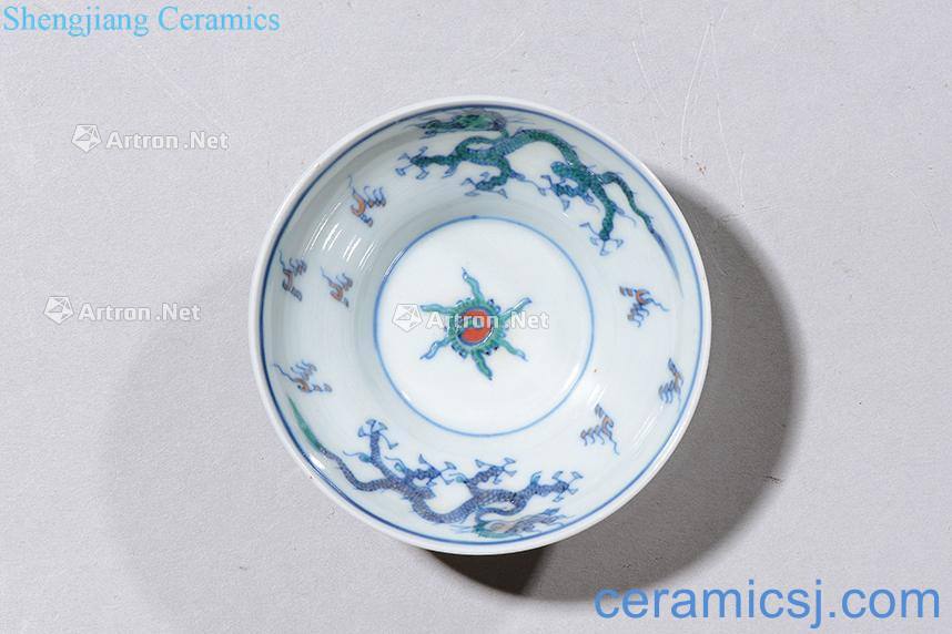 Qing bucket color moire or small bowl