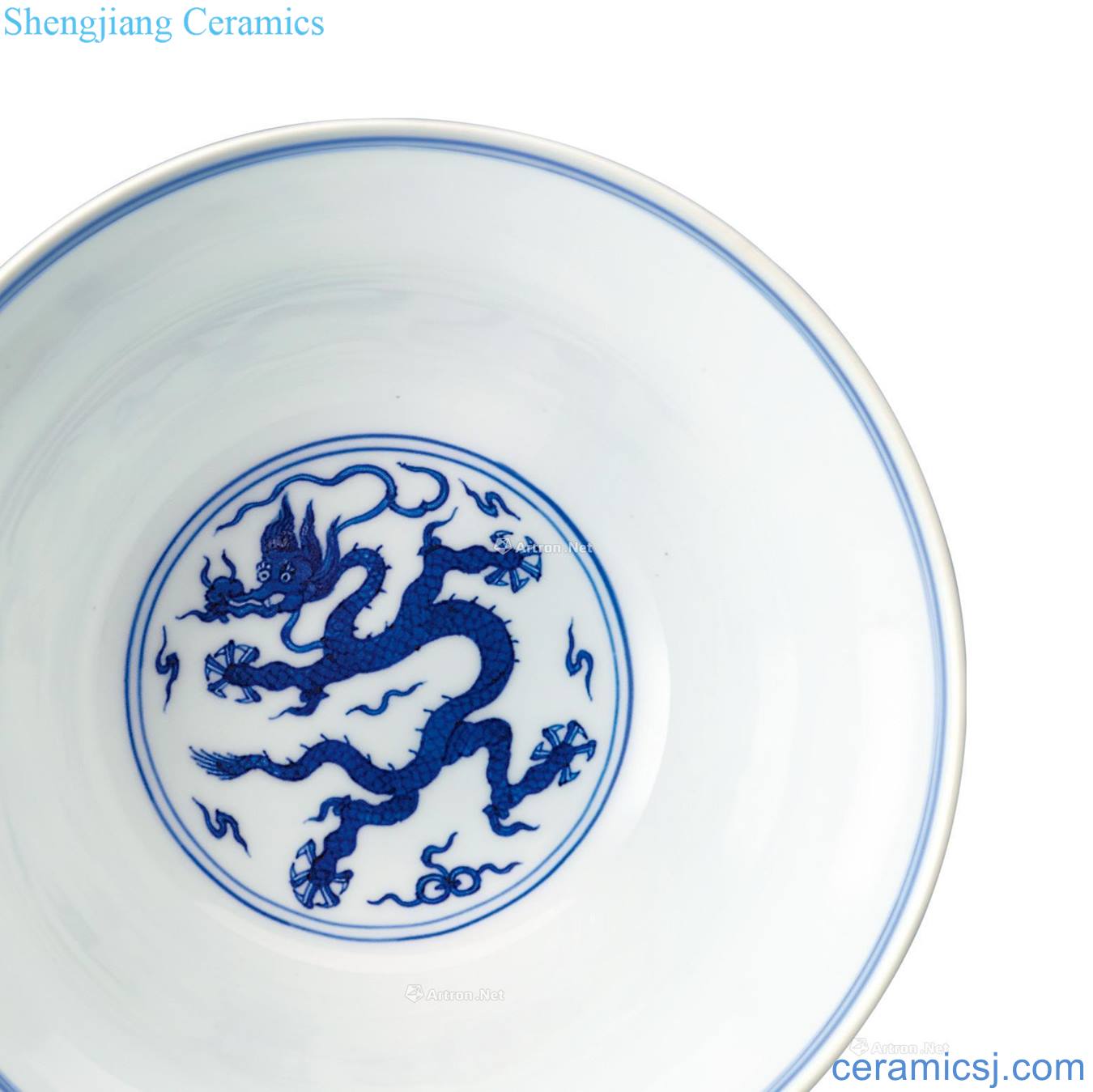 Qing qianlong Blue and white YunLongWen or bowl