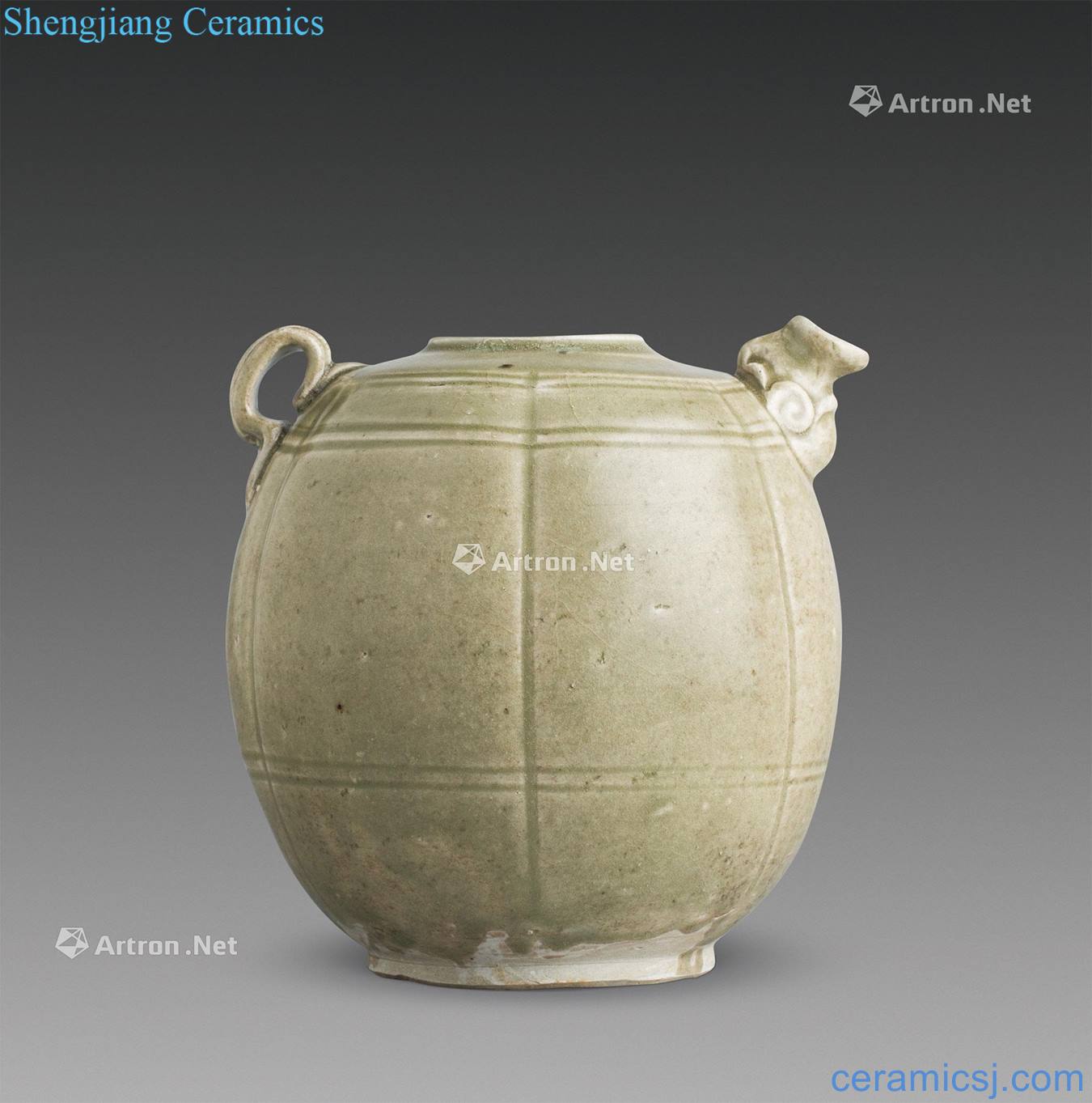 In the northern song dynasty kiln melon leng small mouth pot
