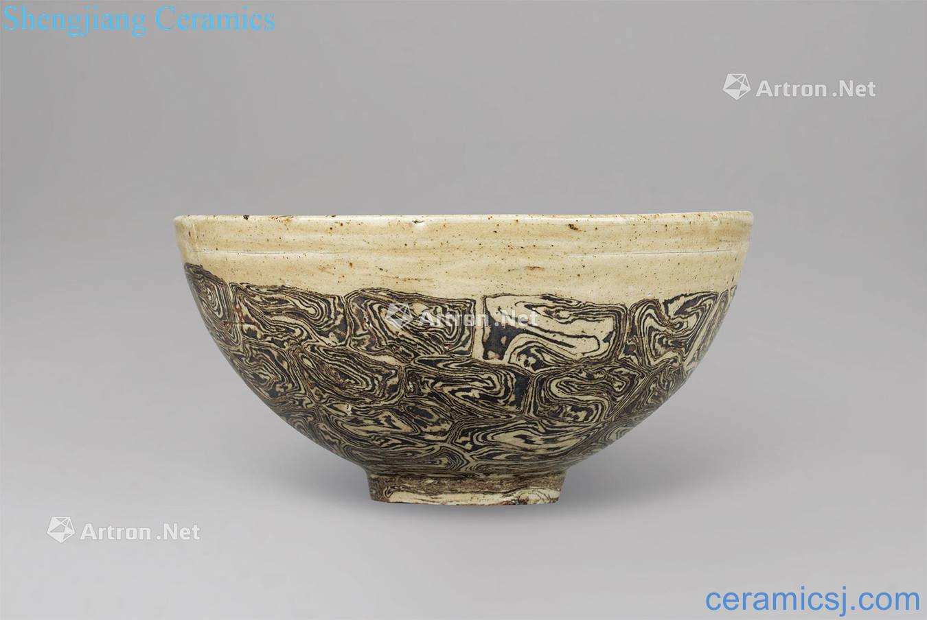 The song dynasty magnetic state kiln twisted placenta bowl