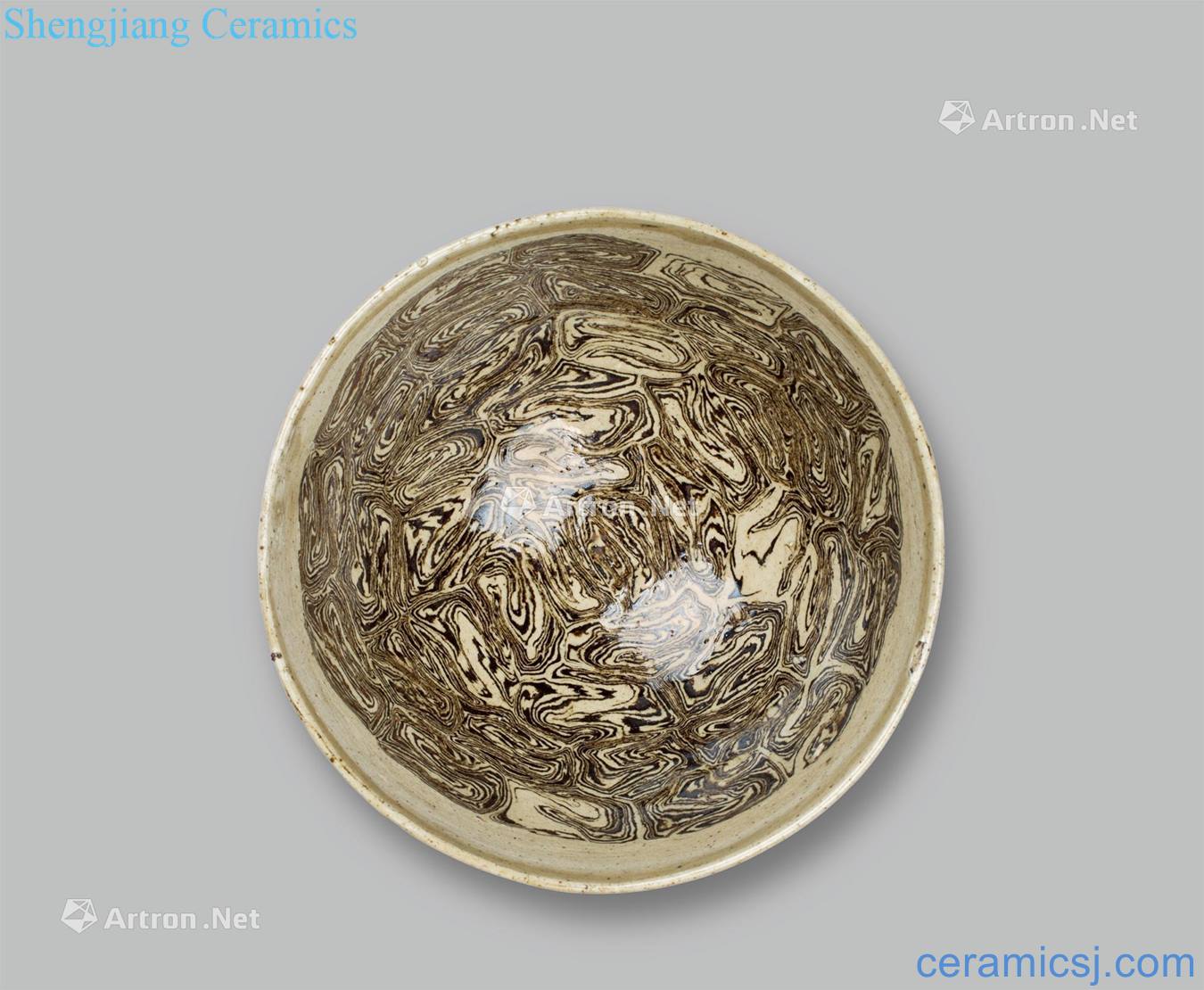 The song dynasty magnetic state kiln twisted placenta bowl