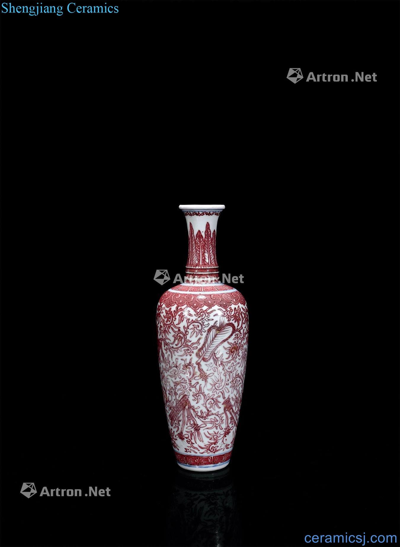 Qing dynasty blue-and-white youligong sweet grain movement of bottles