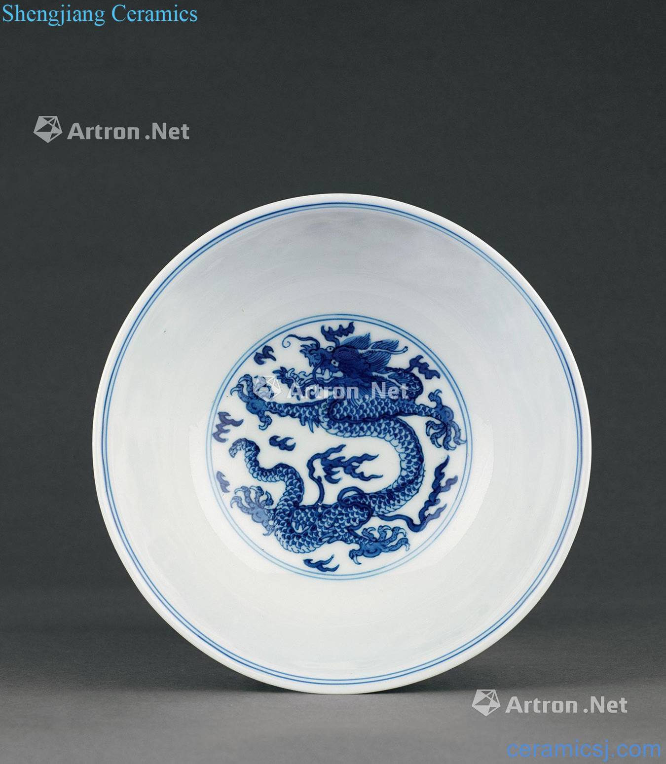 The qing emperor kangxi Blue and white YunLongWen live bowl (a)