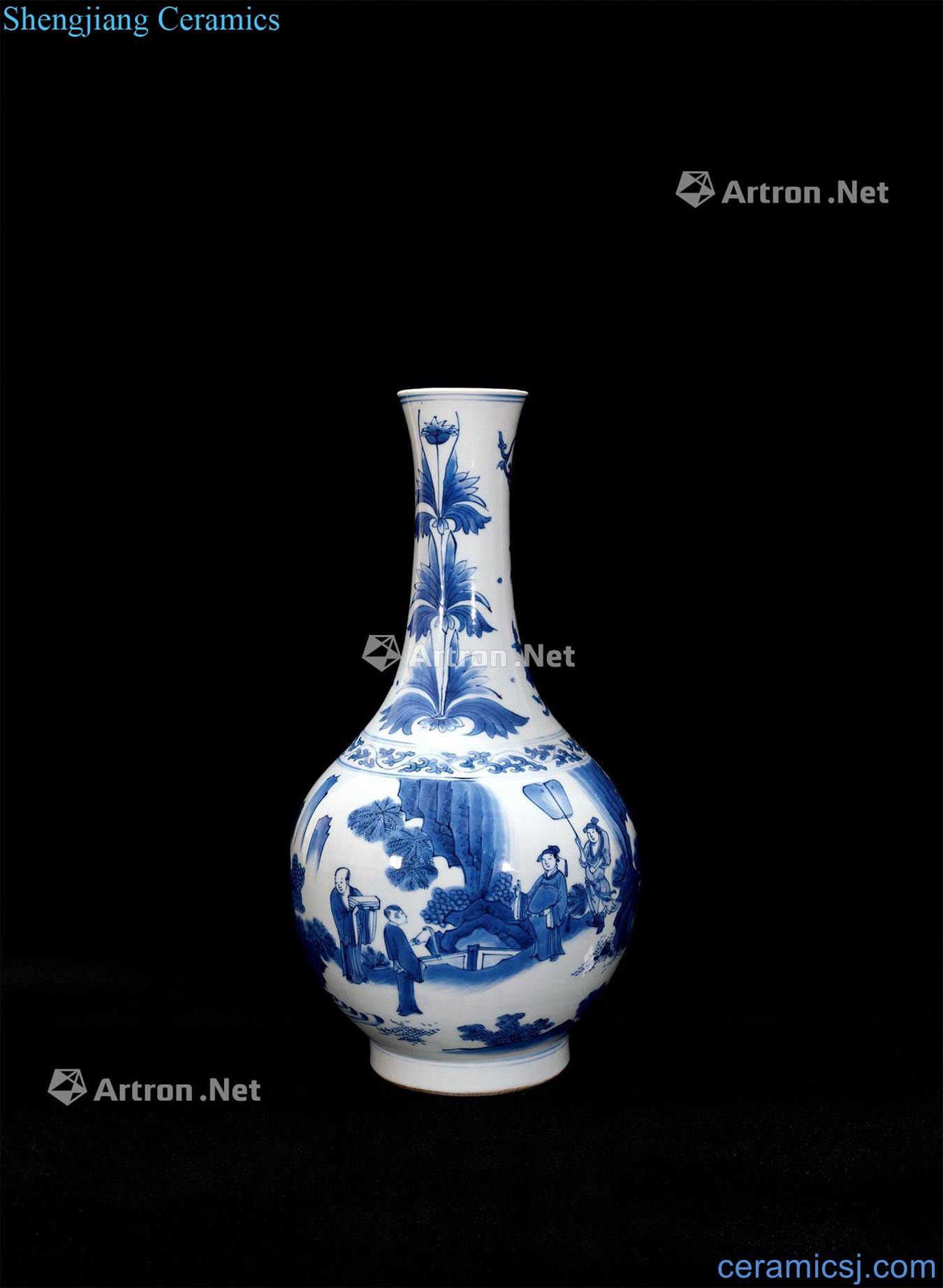 The qing emperor kangxi porcelain careers grain to the flask