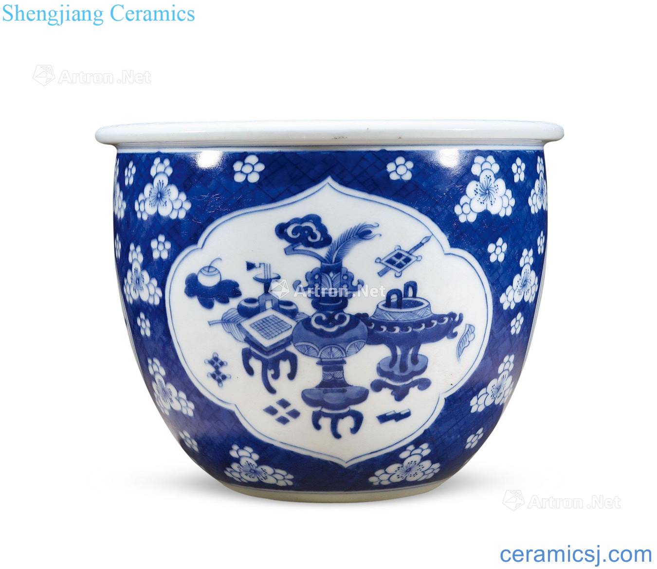 In the qing emperor kangxi porcelain antique cylinder