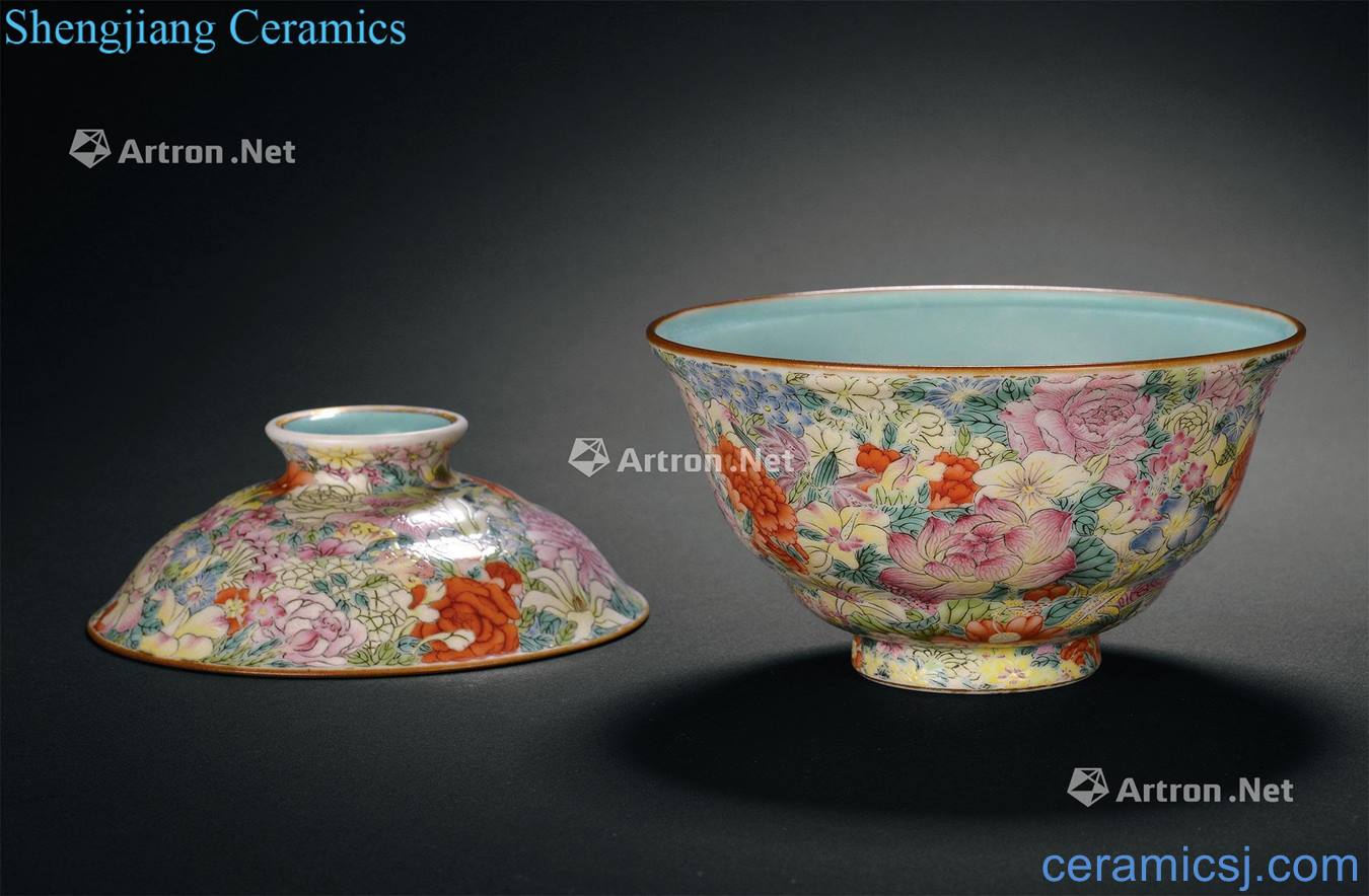 [] qing qianlong dynasty The imperial kiln pastel flowers don't open count tureen