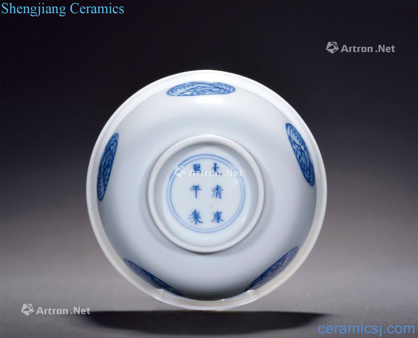 [] qing kangxi dynasty The imperial kiln porcelain ball grain cup