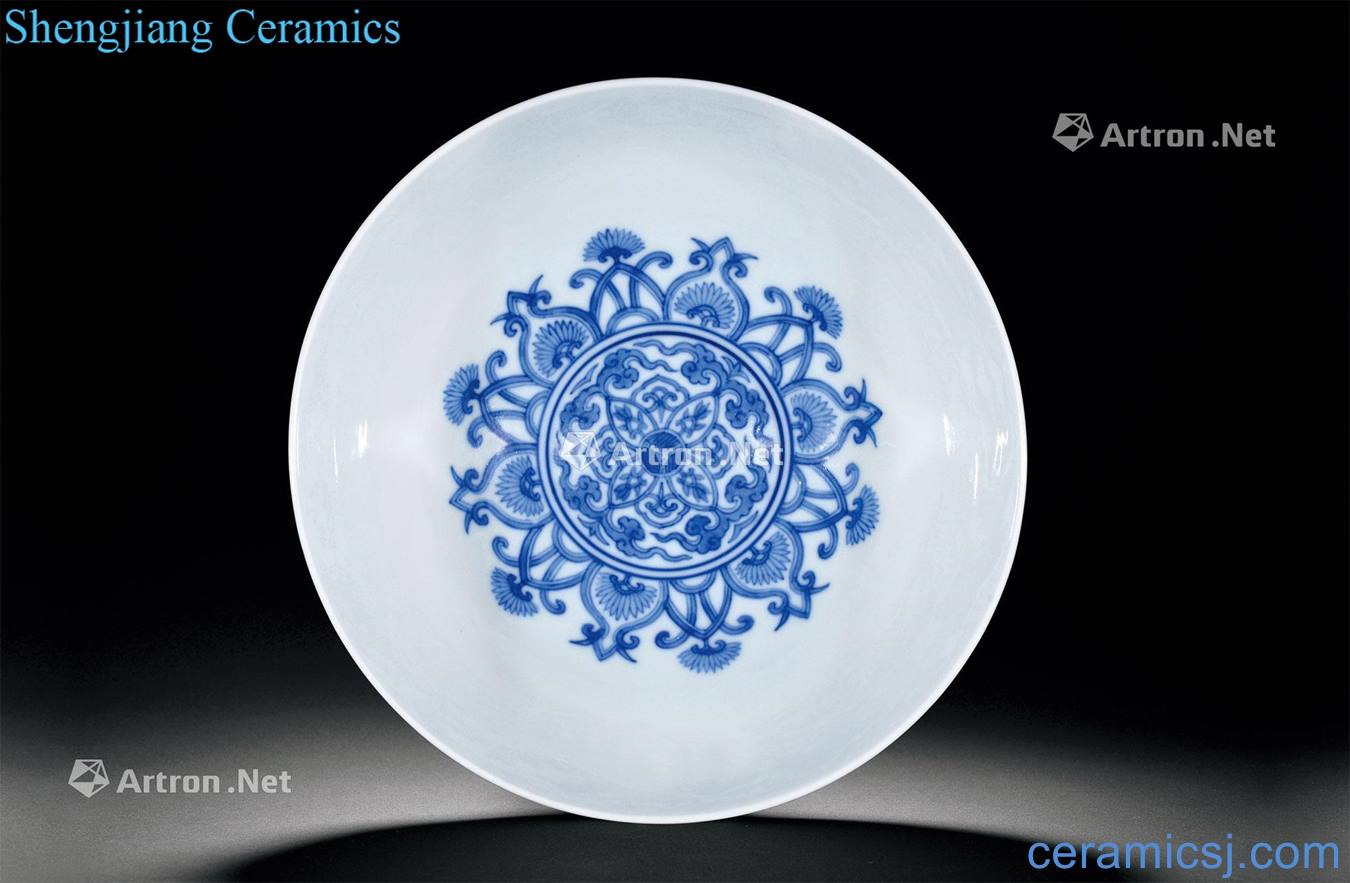 [] qing yongzheng dynasty Imperial kiln porcelain passionflower lines lie the foot bowl