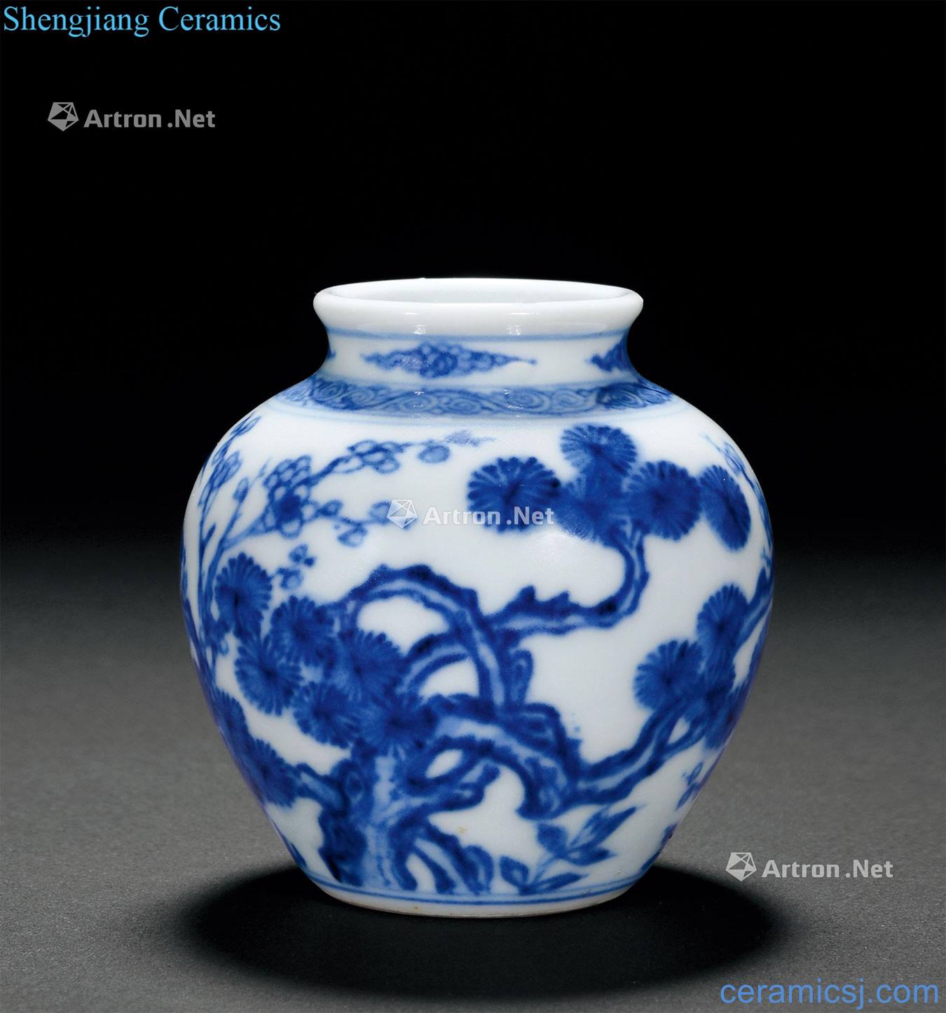 [] qing yongzheng dynasty Imperial kiln porcelain shochiku MeiWen canister