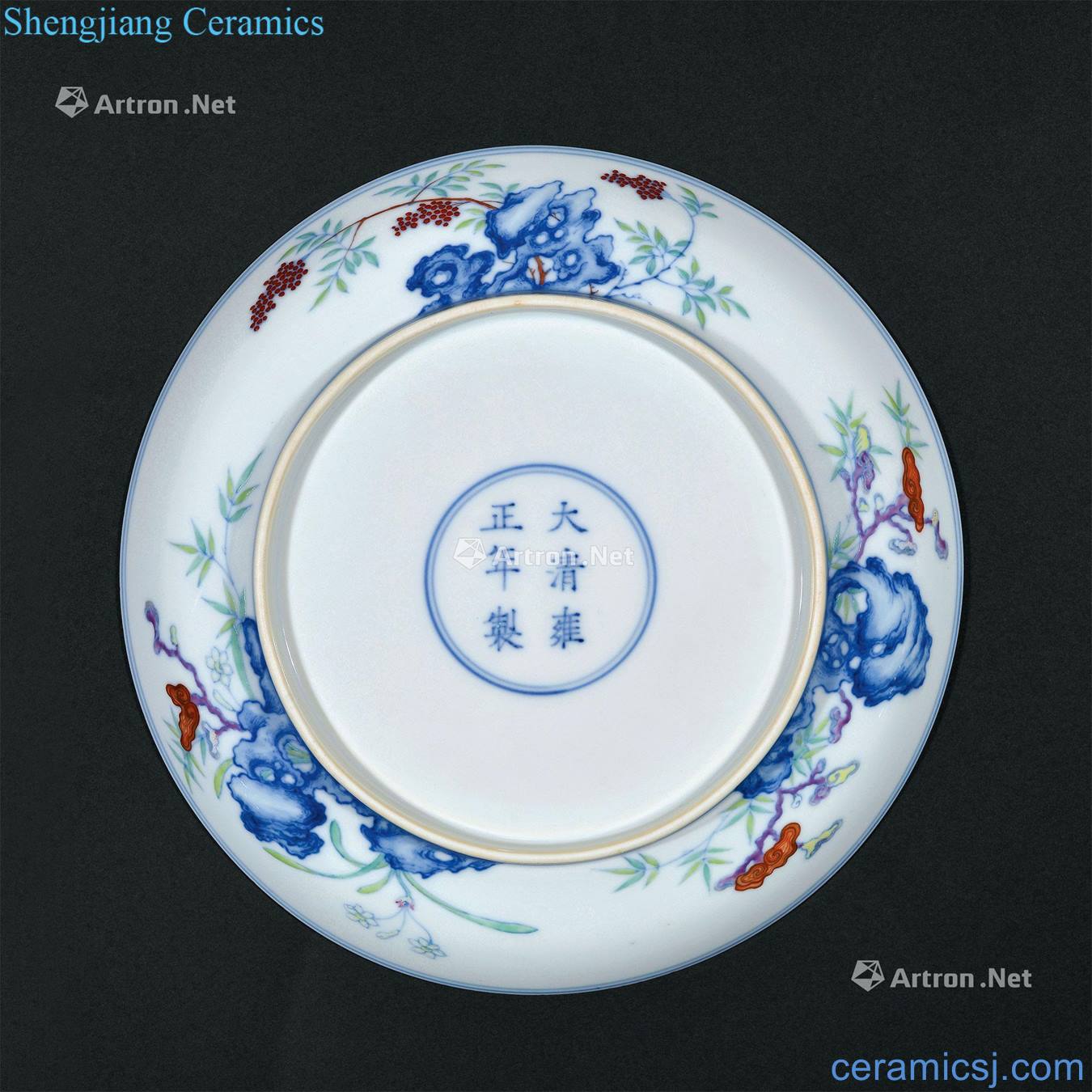 [] qing yongzheng dynasty Imperial kiln dou ling xian birthday tray