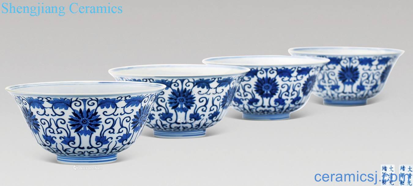 Qing guangxu Blue and white flower bowl (four)