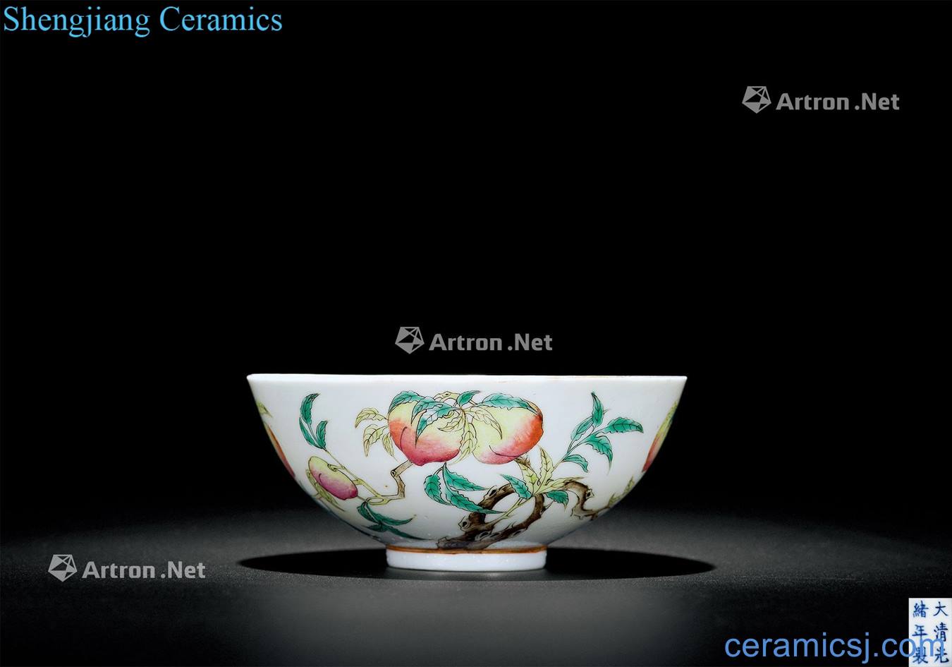 Pastel reign of qing emperor guangxu 9 bowl