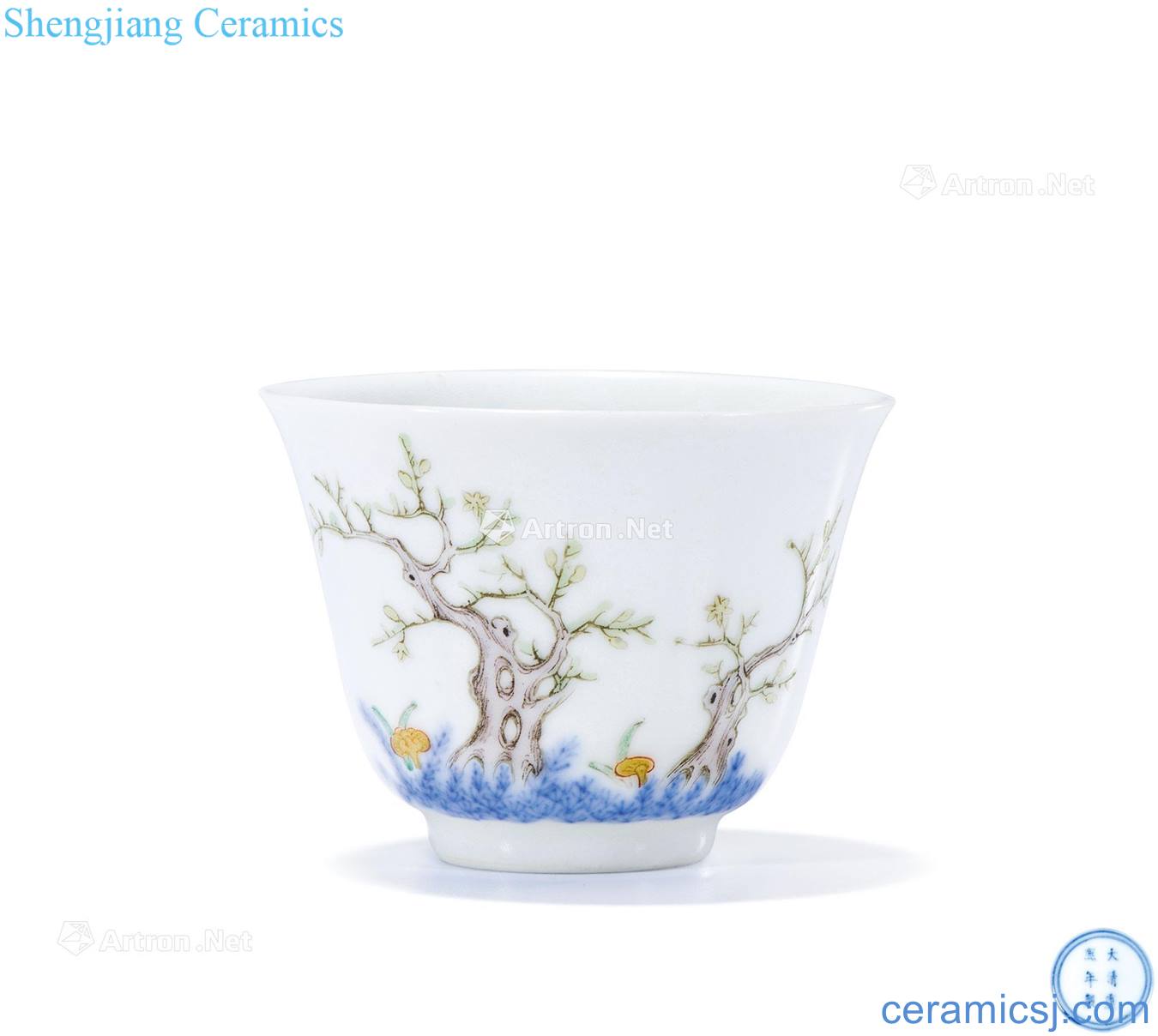 The qing emperor kangxi colorful flora cup