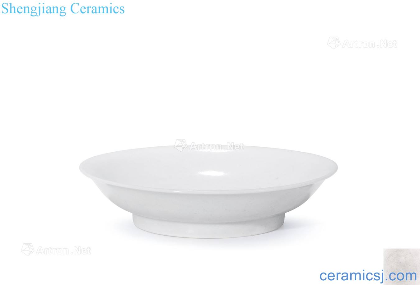 Ming xuande white glaze mouth tray