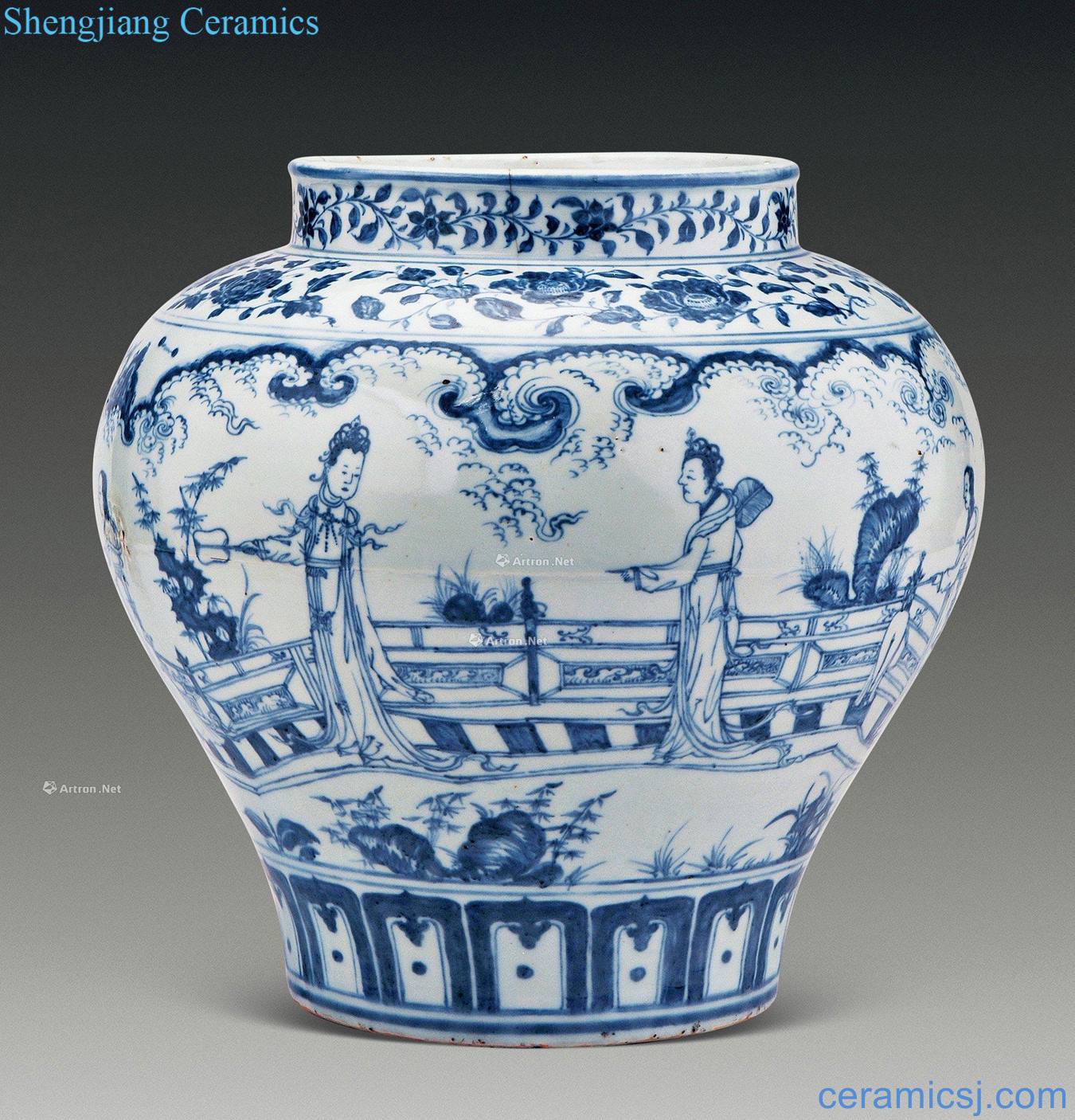 Ming xuande - orthodox Blue and white today had big cans