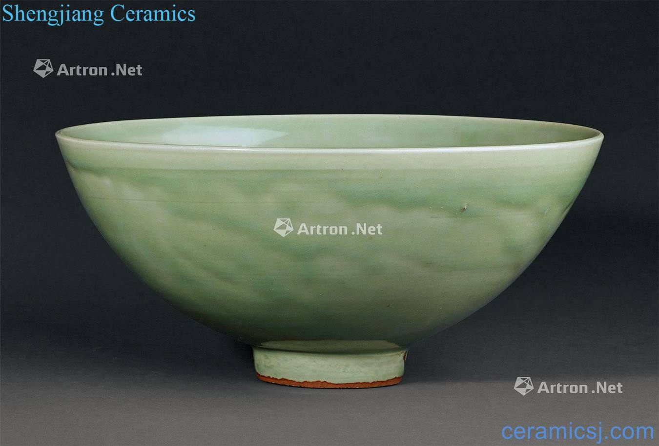 yuan Longquan celadon glaze decal bowl
