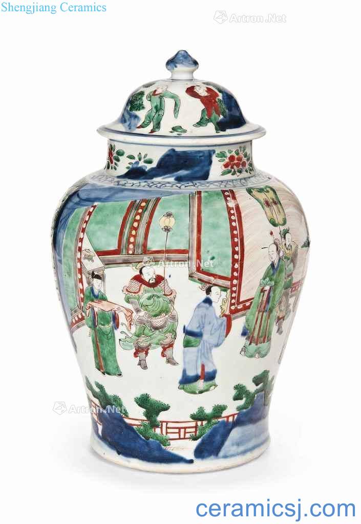 Shunzhi period (1644-1661) A WUCAI JAR AND COVER