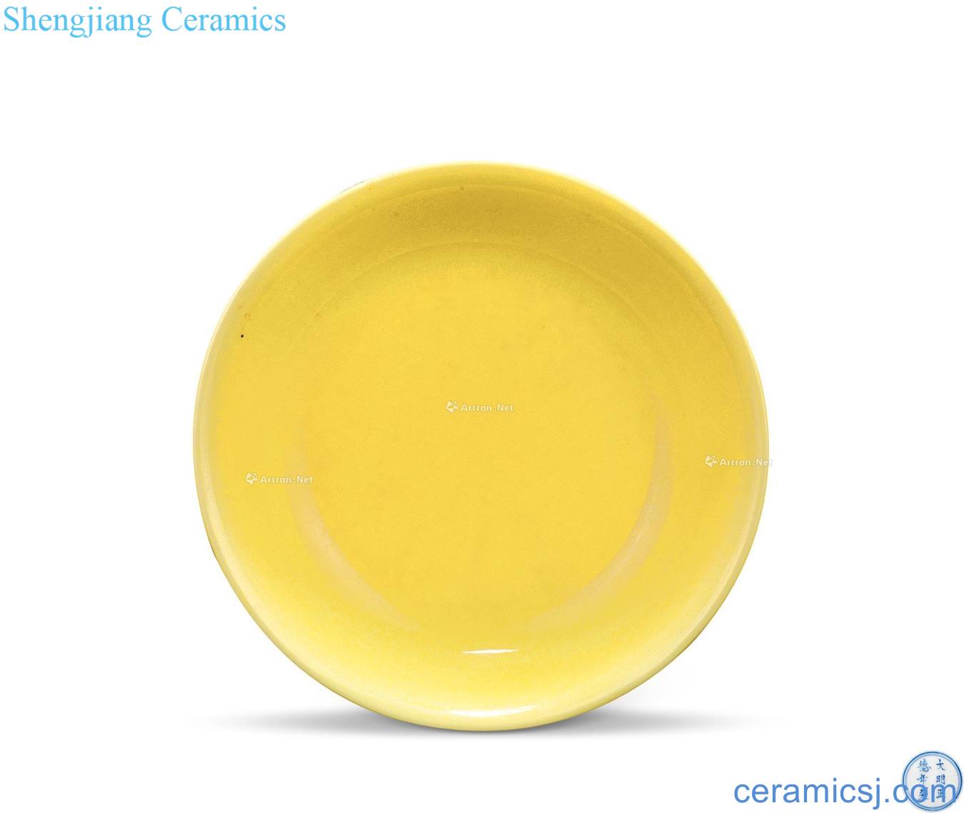 MingZhengDe Zhengde yellow glaze plate