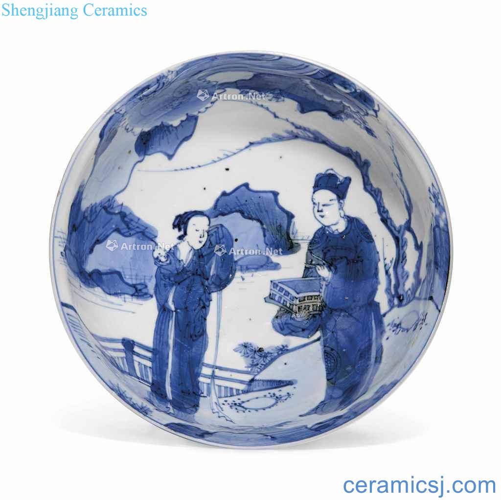 Wanli period (1573-1619), A SHALLOW BLUE AND WHITE BOWL