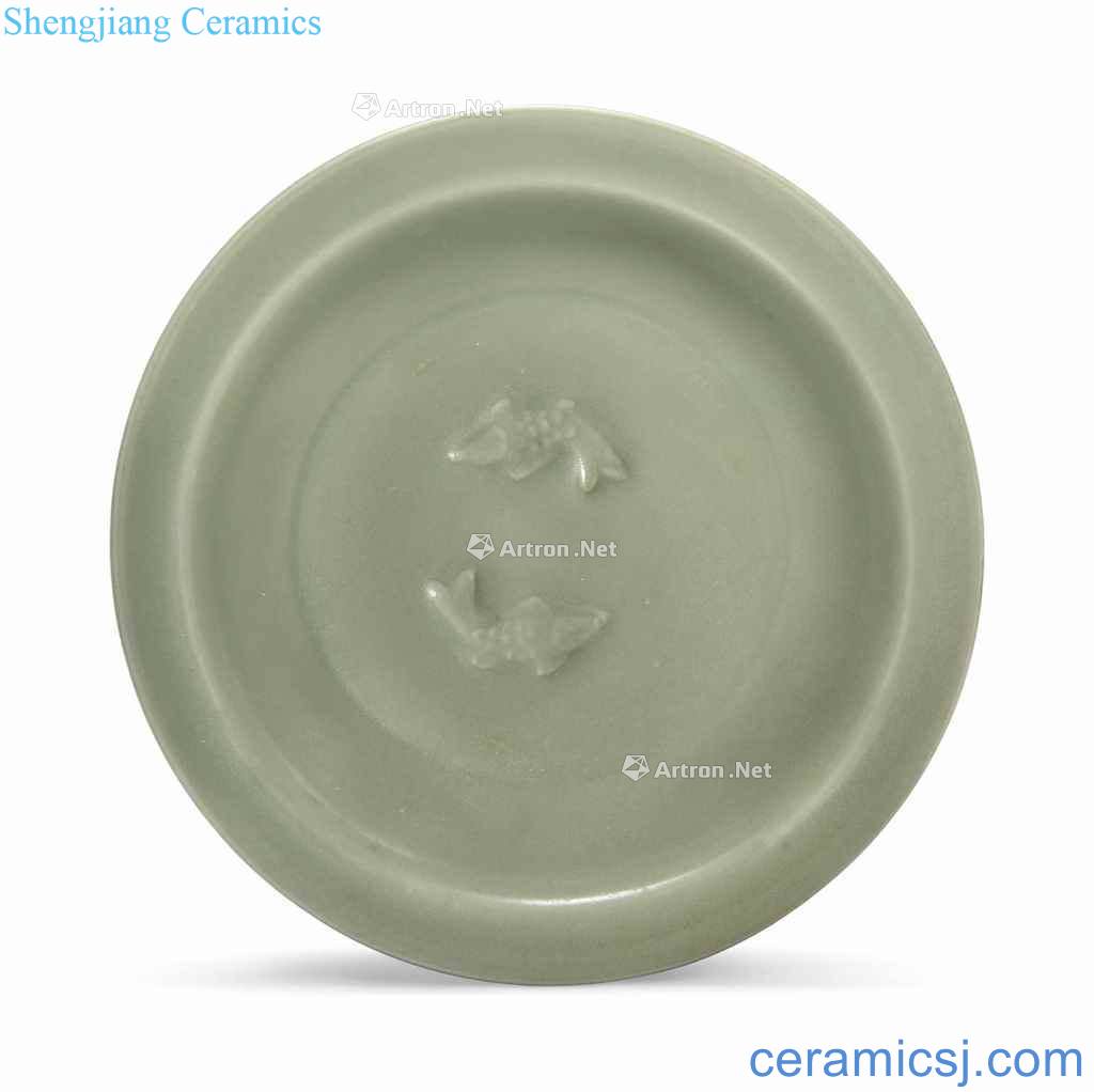 The southern song dynasty (1127-1279) A LONGQUAN CELADON 'TWIN FISH DISH