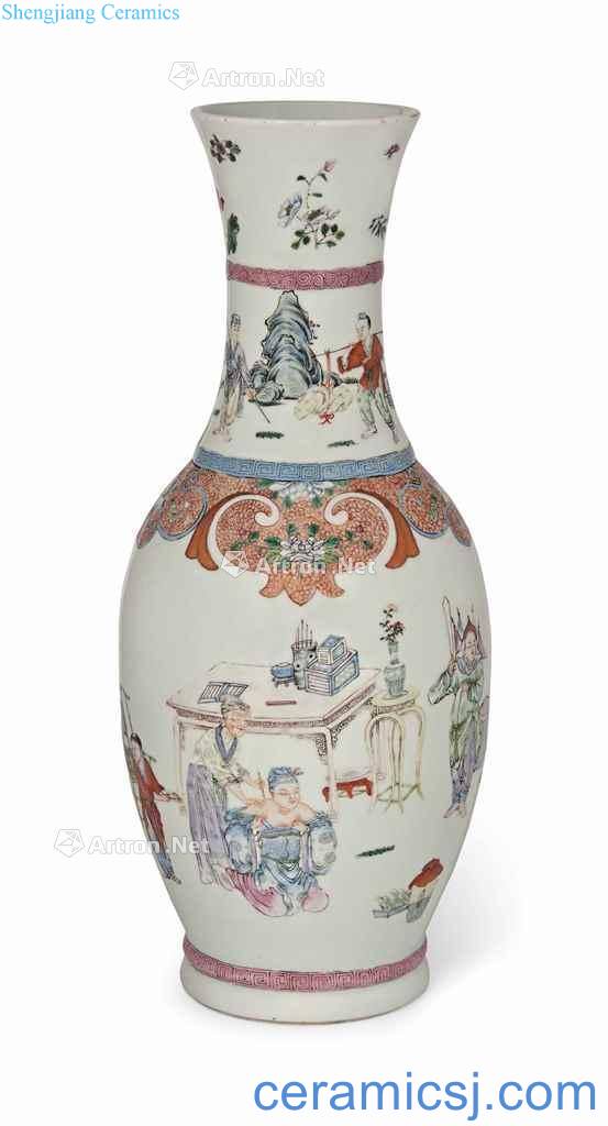 In the 19th century A FAMILLE ROSE "ACUPUNCTURE" VASE
