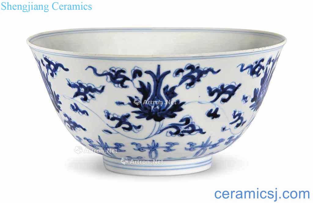 Kangxi period (1662-1722), A BLUE AND WHITE LOTUS BOWL
