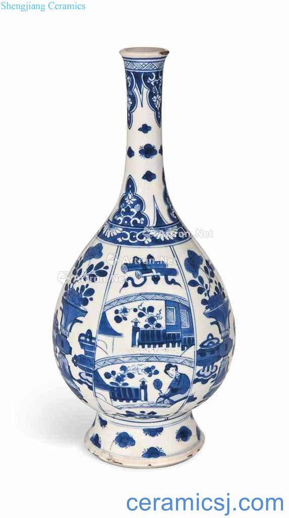 Kangxi (1662-1722), A BLUE AND WHITE BOTTLE VASE