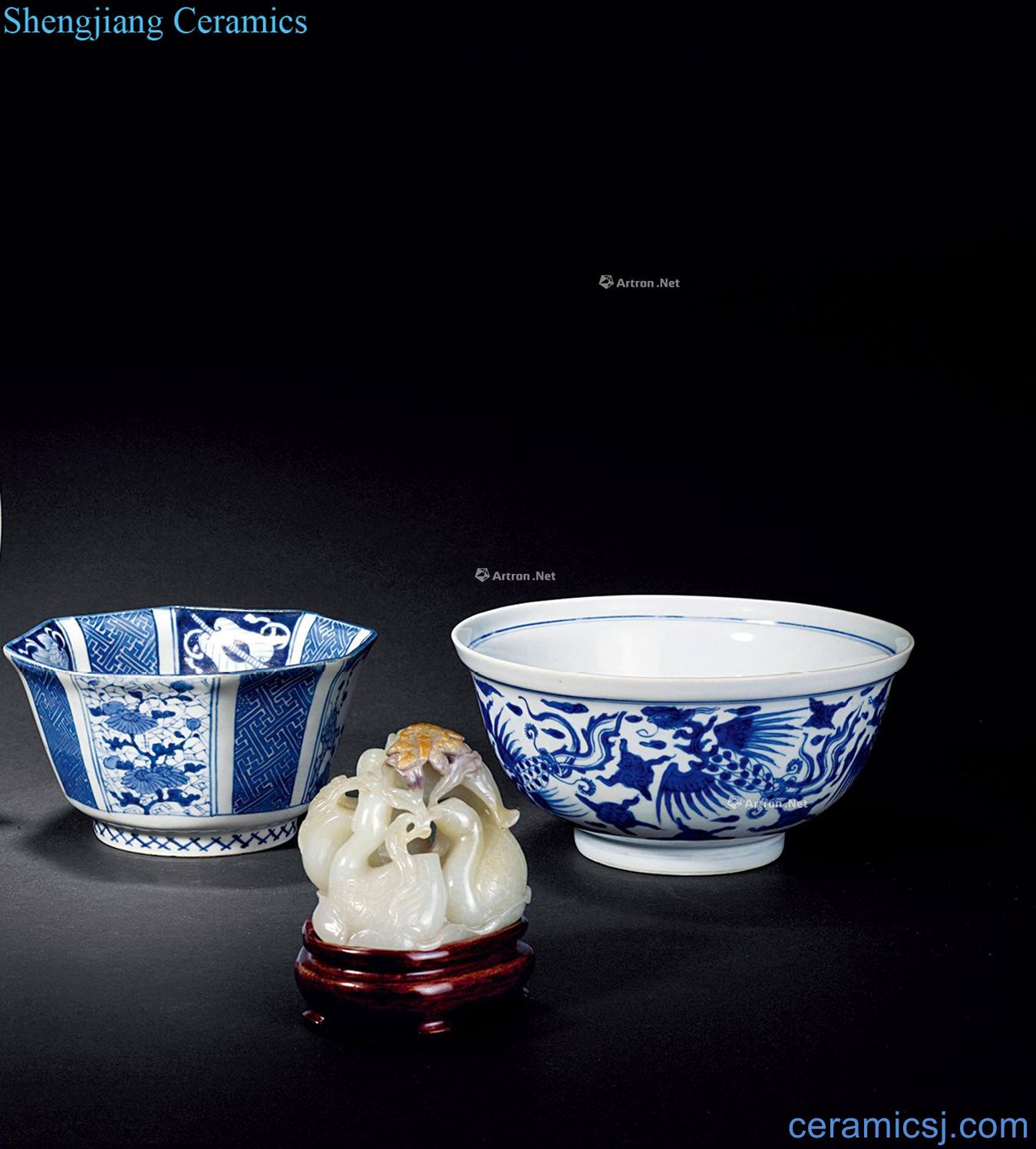 Qing yongzheng Blue and white grain bowl