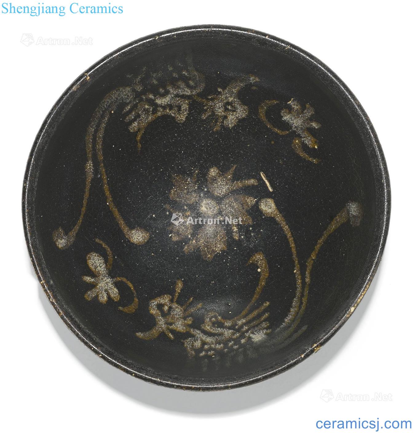 The southern song dynasty Jizhou kiln black glaze grain 盌