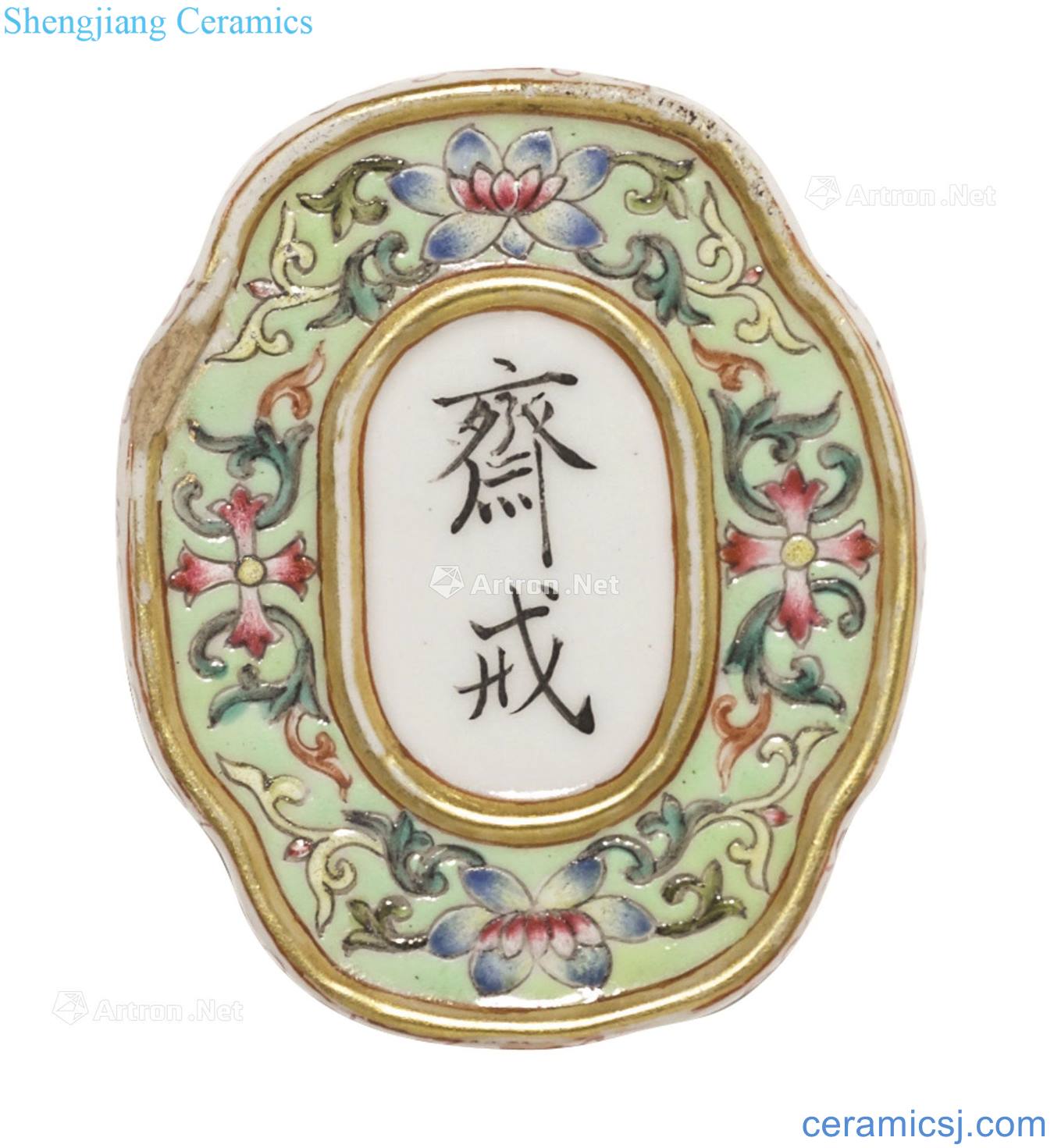 Qing jiaqing pastel branch lotus lines fast brand