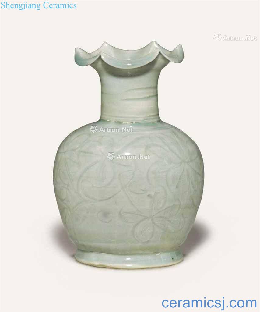 The song dynasty (960-1279), A SMALL QINGBAI CARVED GLOBULAR VASE