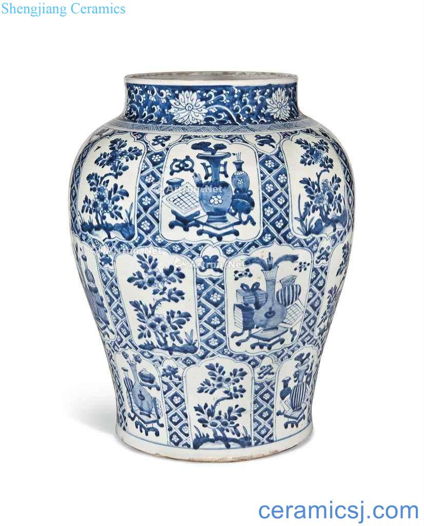 The qing emperor kangxi (1662 ~ 1722) A LARGE BLUE AND WHITE JAR